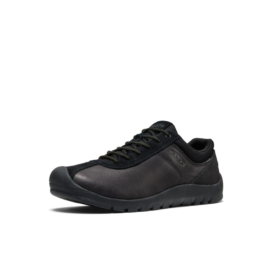 Women's Jasper Decon Leather Sneaker  |  Black/Black