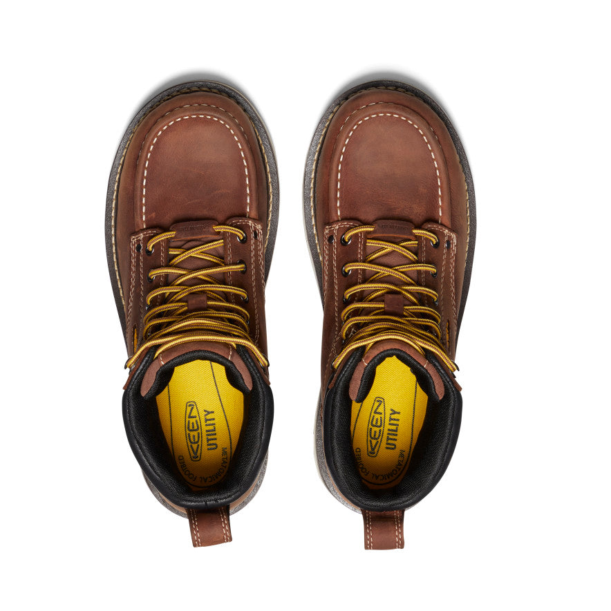 Men's Cincinnati 6" Waterproof 90° Heel Boot (Carbon Toe)  |  Tuscan Red/Sandshell
