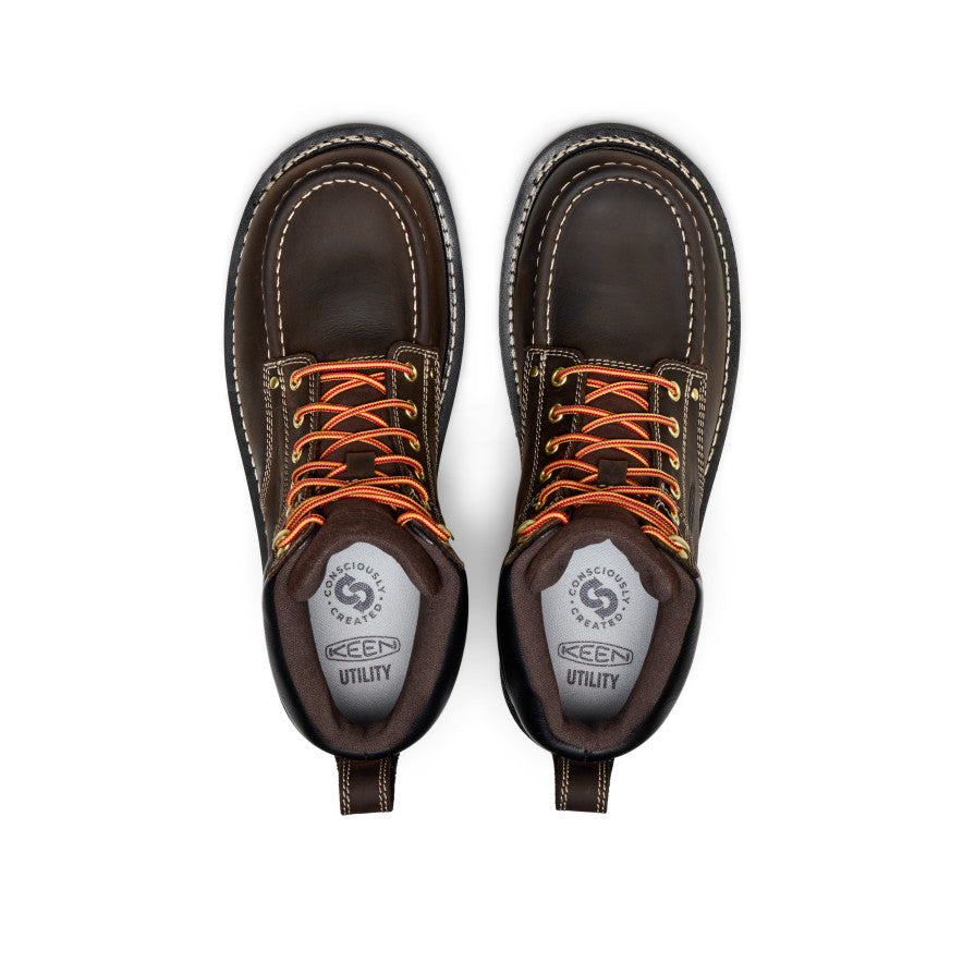 Men's Cincinnati 6" Waterproof 90° Heel Boot (Carbon Toe)  |  Coffee Bean/Black
